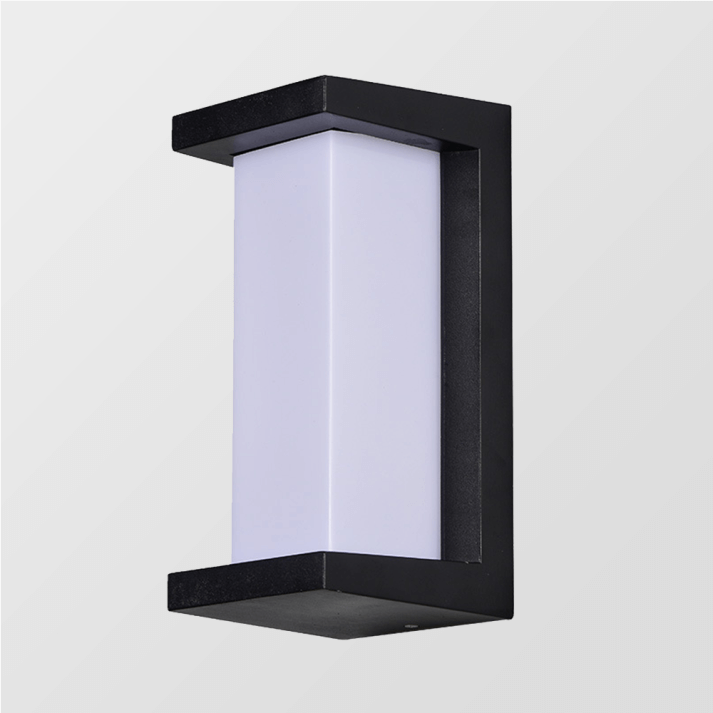 Modern Black & White Outdoor Wall Lamp - LED, Weatherproof, Stylish Garden Light
