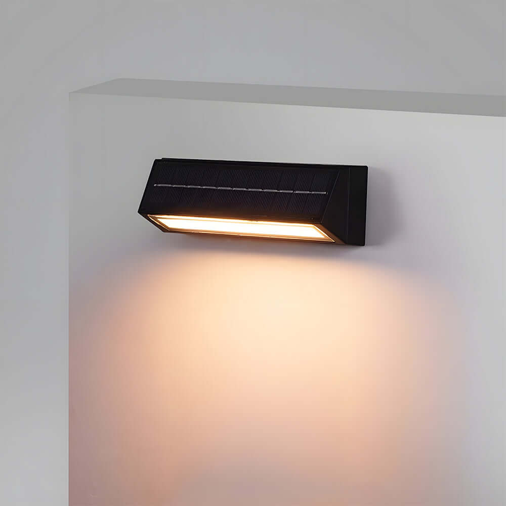 Modern Acrylic Outdoor Solar Wall Light IP65 - Weatherproof Garden, Patio, Pathway Lighting