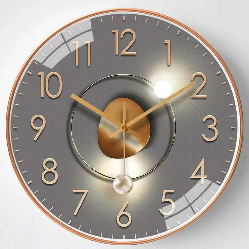 Silent Wall Clock, 30cm Modern Design, Battery Operated, Non-Ticking, for Living Room, Bedroom, Kitchen, Office