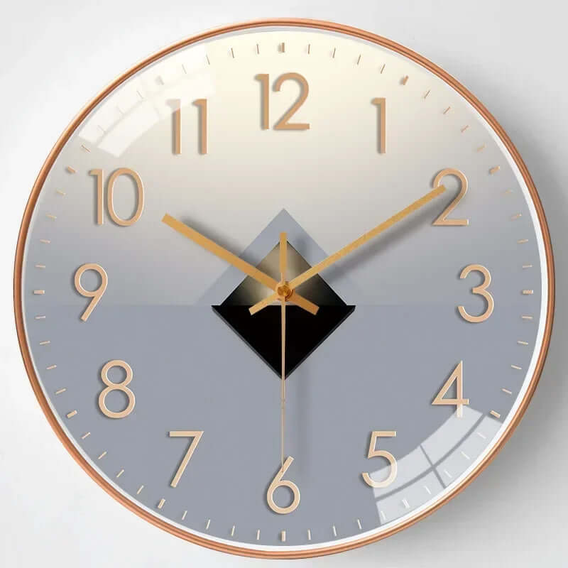 Silent Wall Clock, 30cm Modern Design, Battery Operated, Non-Ticking, for Living Room, Bedroom, Kitchen, Office