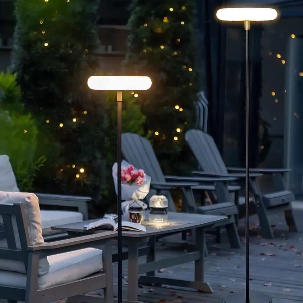 Signature Outdoor Solar Lamp - Metal & Acrylic - IP65 - Dia 12" x H 68"