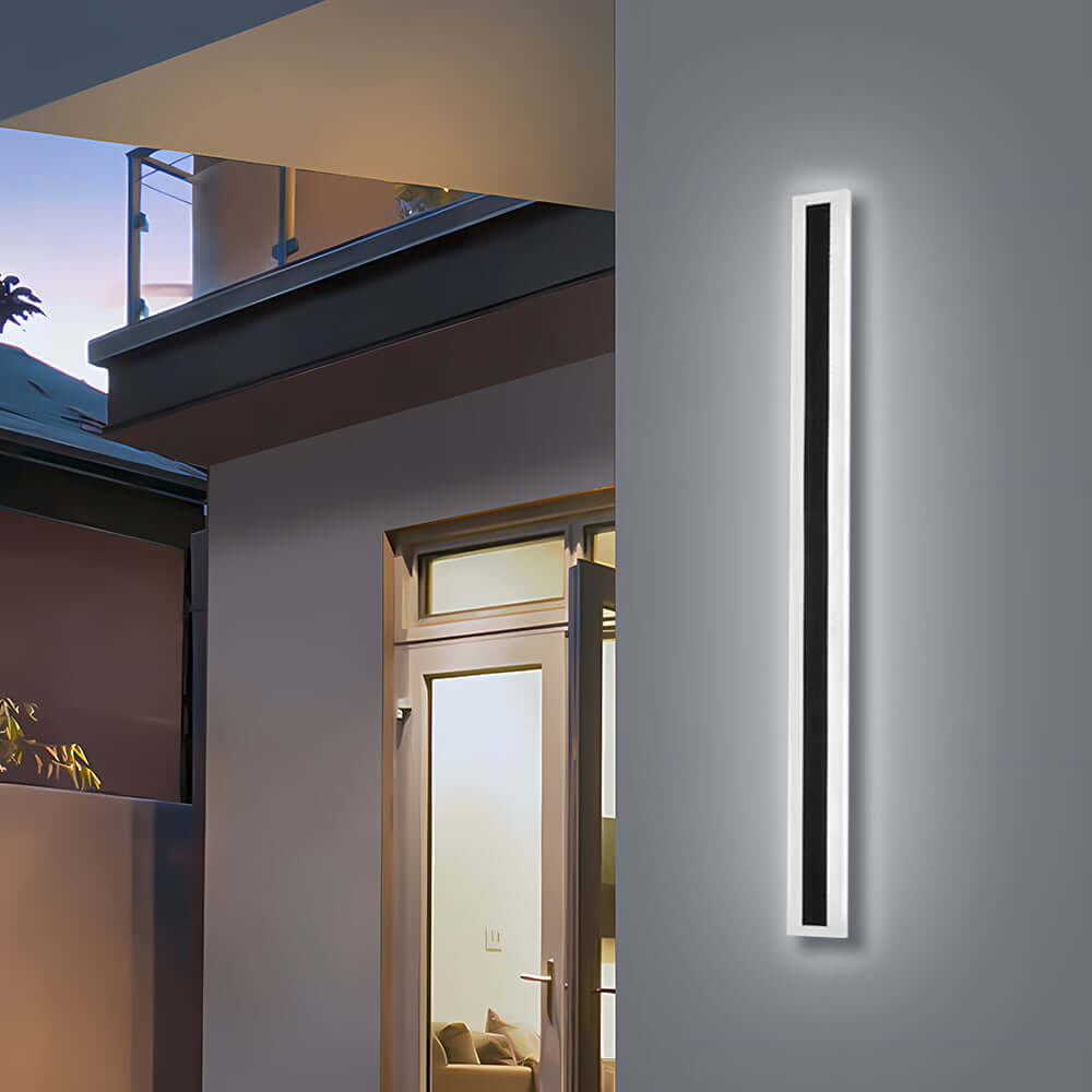 IP65 Modern Minimalist LED Outdoor Wall Light, Black Acrylic, Weatherproof