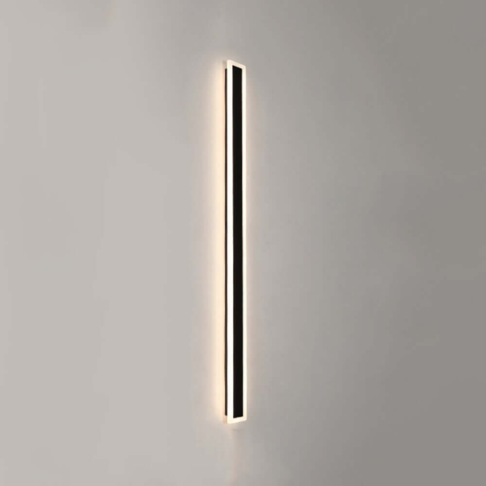 IP65 Modern Minimalist LED Outdoor Wall Light, Black Acrylic, Weatherproof