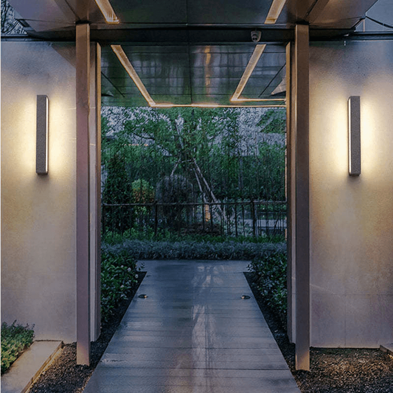 Modern Outdoor LED Wall Lamp - IP65 Waterproof, 9.4/15 Inch, Warm White Light, for Patio, Garden, Balcony