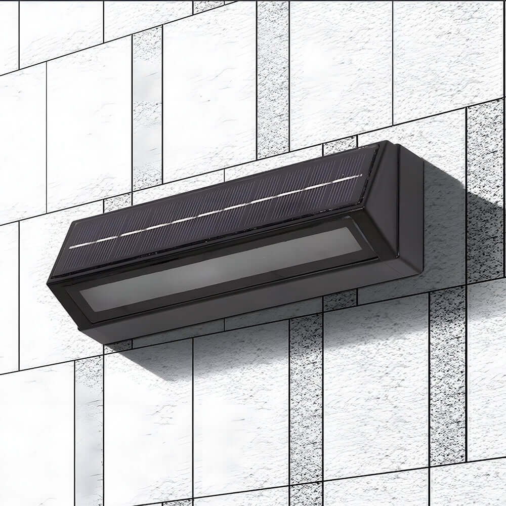 Modern Acrylic Outdoor Solar Wall Light IP65 - Weatherproof Garden, Patio, Pathway Lighting