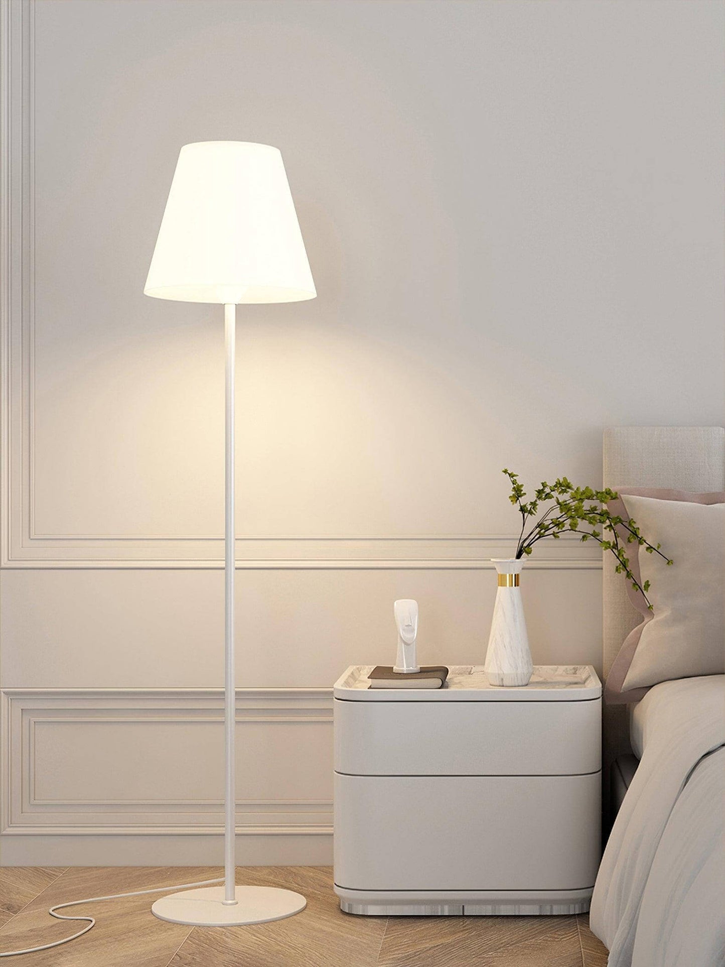 Modern Ward Floor Lamp - Metal & Acrylic - Black & White Options