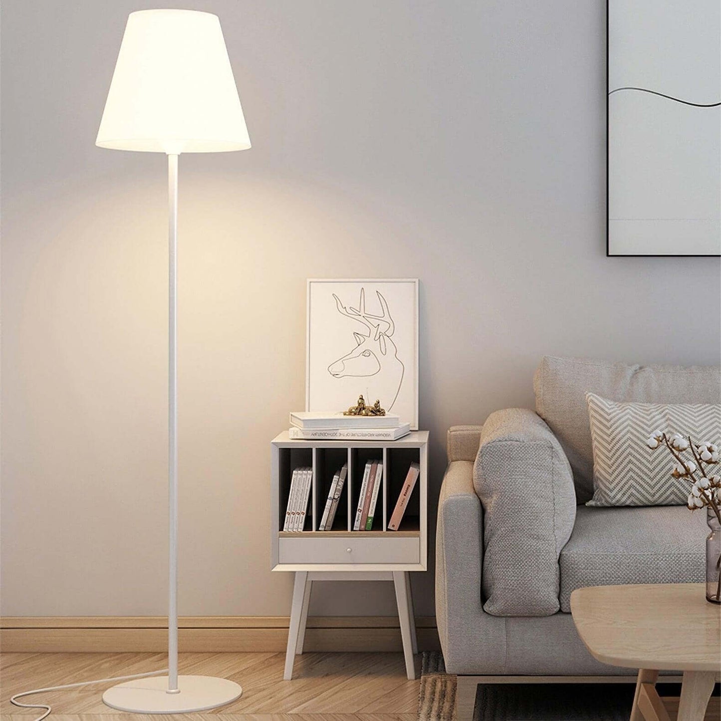 Modern Ward Floor Lamp - Metal & Acrylic - Black & White Options
