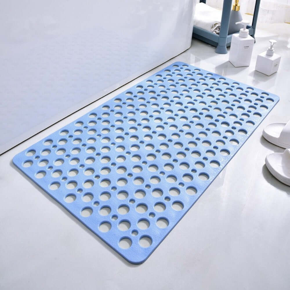 Luxury Anti-Slip Shower Mat, Mold-Resistant Bath Mat with Strong Suction Cups, Quick-Drainage, 70x38cm