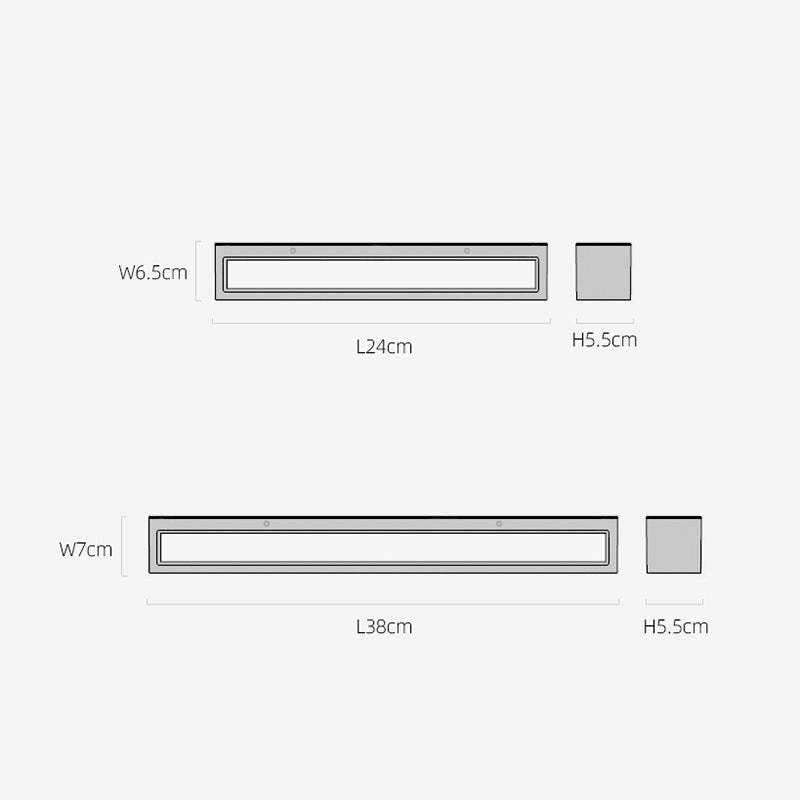 Modern Outdoor LED Wall Lamp - IP65 Waterproof, 9.4/15 Inch, Warm White Light, for Patio, Garden, Balcony