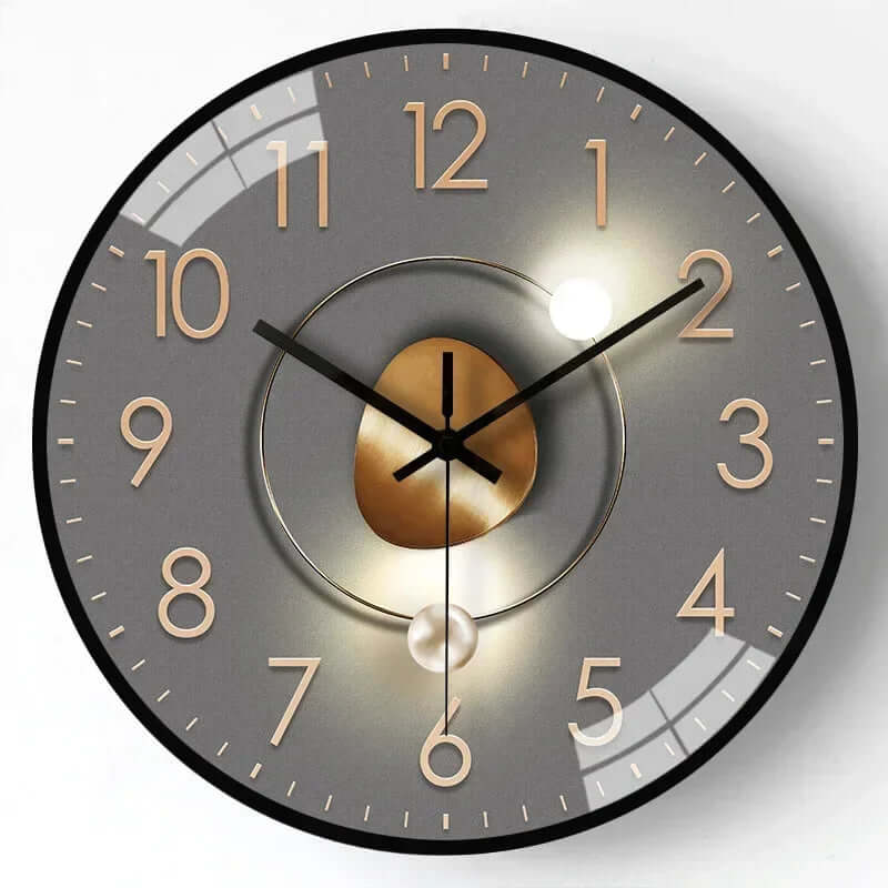 Silent Wall Clock, 30cm Modern Design, Battery Operated, Non-Ticking, for Living Room, Bedroom, Kitchen, Office