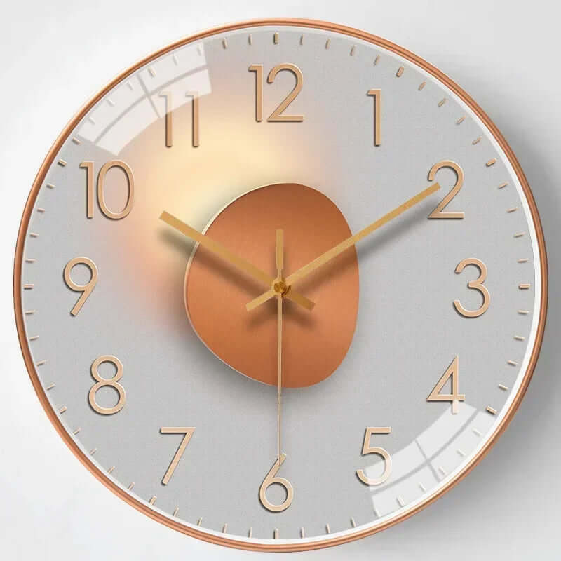 Silent Wall Clock, 30cm Modern Design, Battery Operated, Non-Ticking, for Living Room, Bedroom, Kitchen, Office