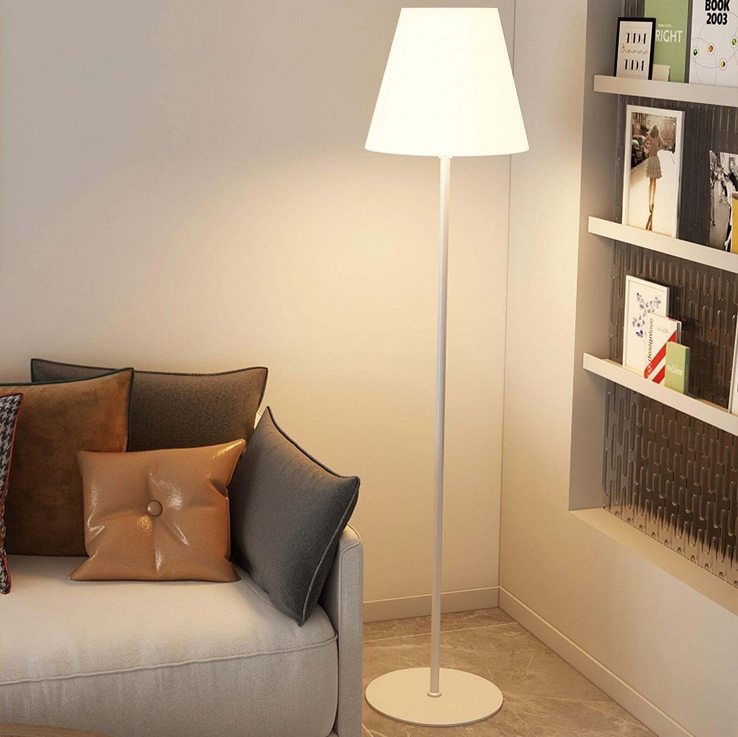 Modern Ward Floor Lamp - Metal & Acrylic - Black & White Options