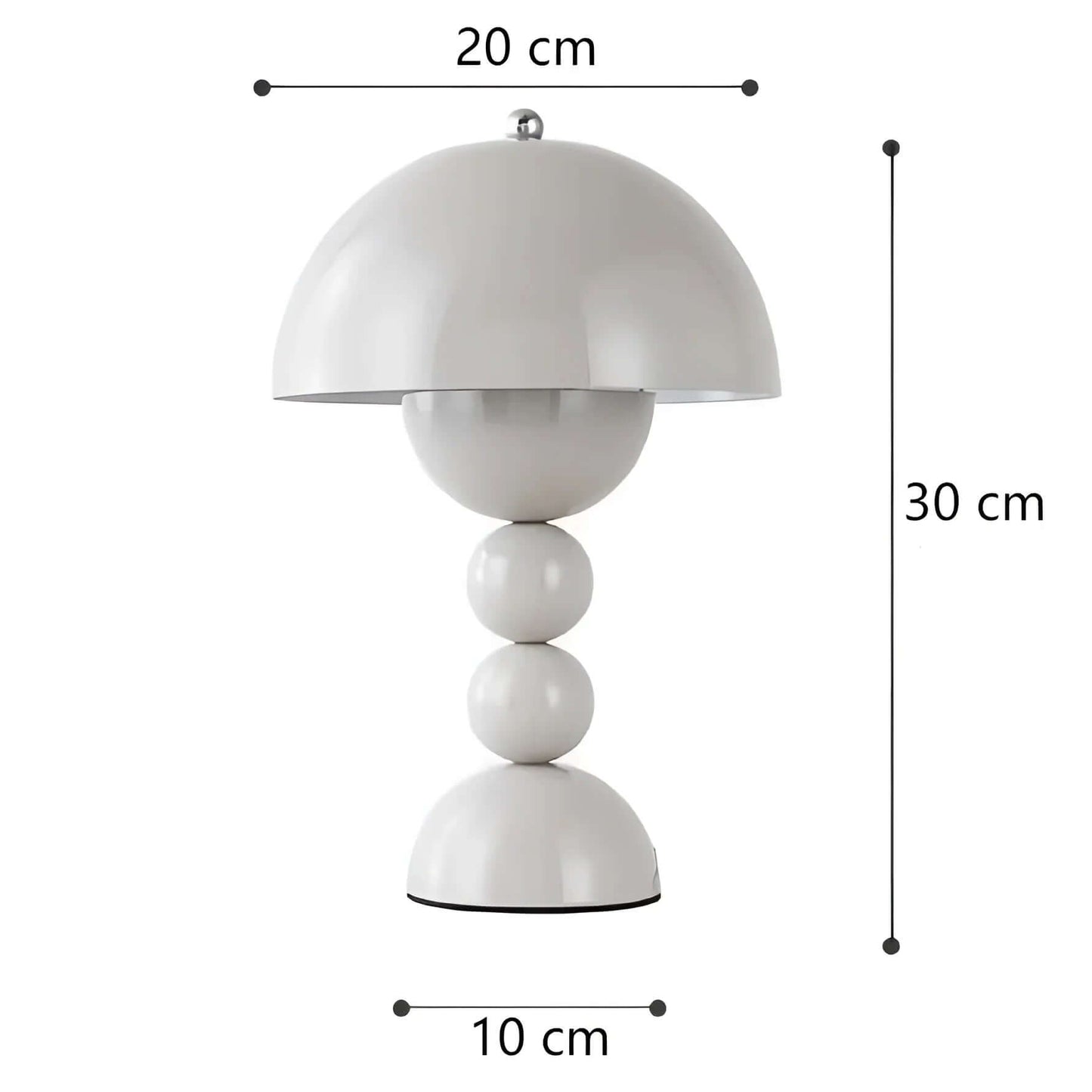 Vintage Mid-Century Modern Mushroom Lamp - Retro Acrylic Dome Light for Table & Desk