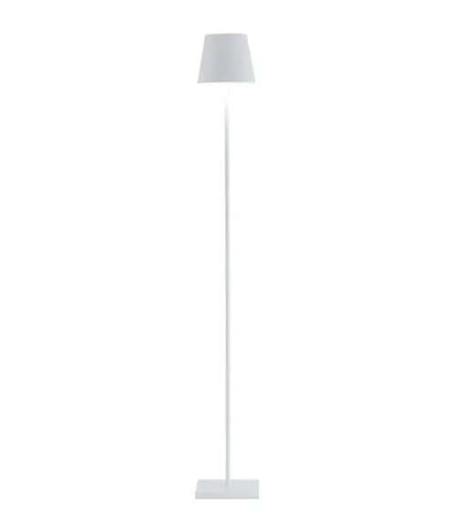 Rechargeable LED Floor Lamp - Modern Adjustable Aluminum & Acrylic Lamp - White/Black