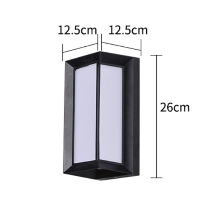 Modern Black & White Outdoor Wall Lamp - LED, Weatherproof, Stylish Garden Light