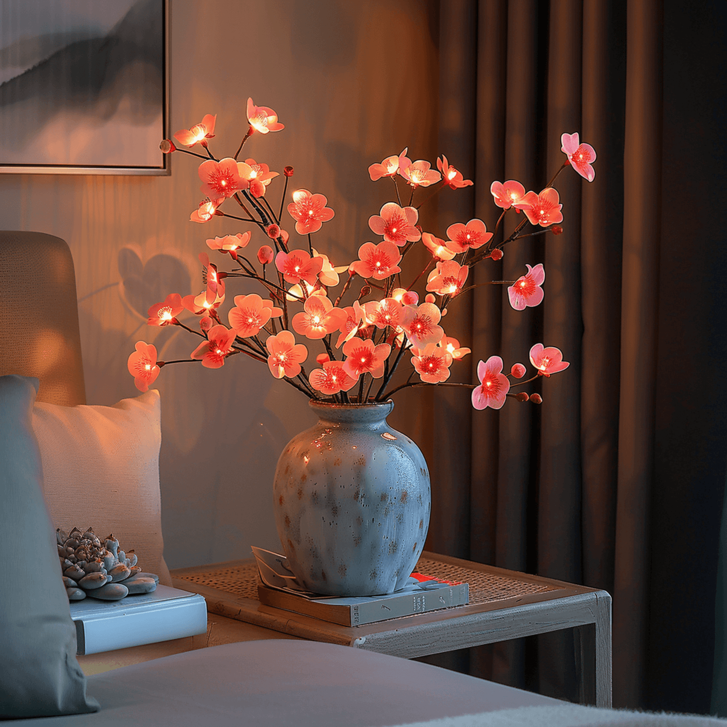 Luminous LED Olive Branch - 28" Battery Operated Fairy Light Branch Decor