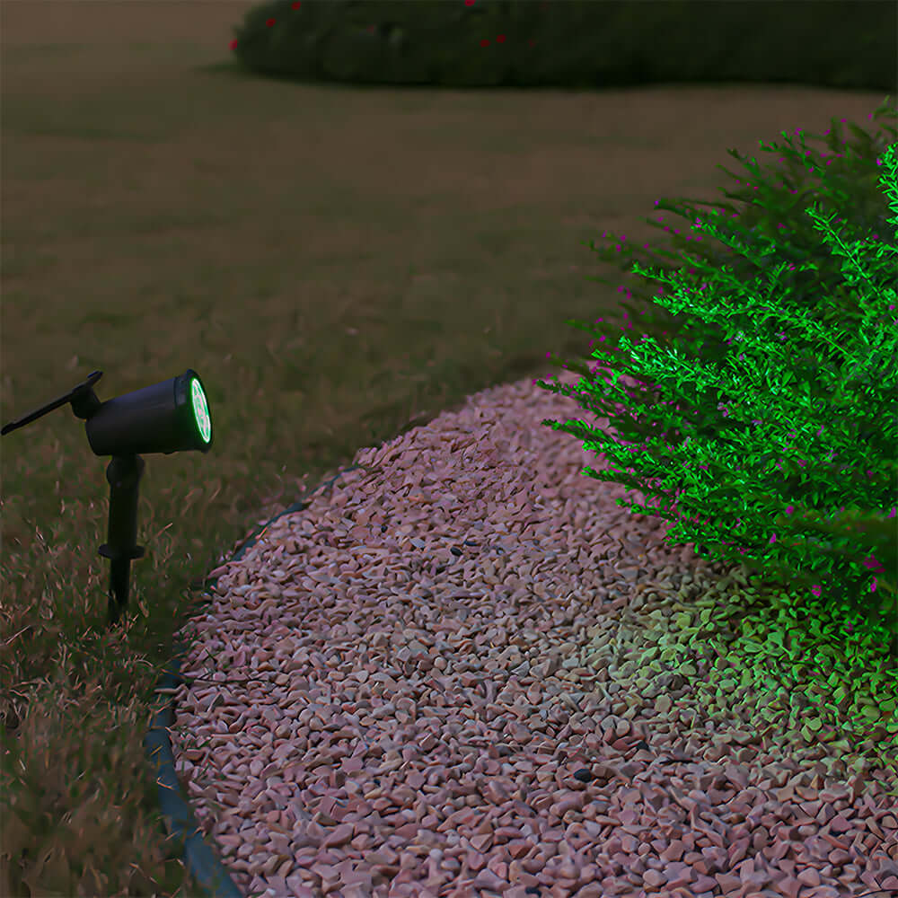 Solar Powered Modern Black Outdoor Floor Light - 30.5CM