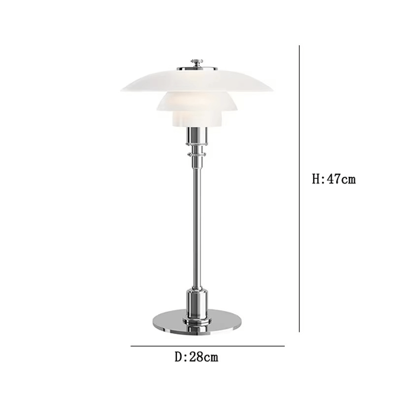 Modern Danish Designer Table Lamp with LED Light - Dimmable - 11" x 18.5"