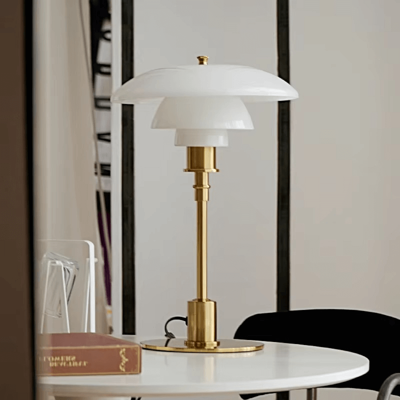 Modern Danish Designer Table Lamp with LED Light - Dimmable - 11" x 18.5"
