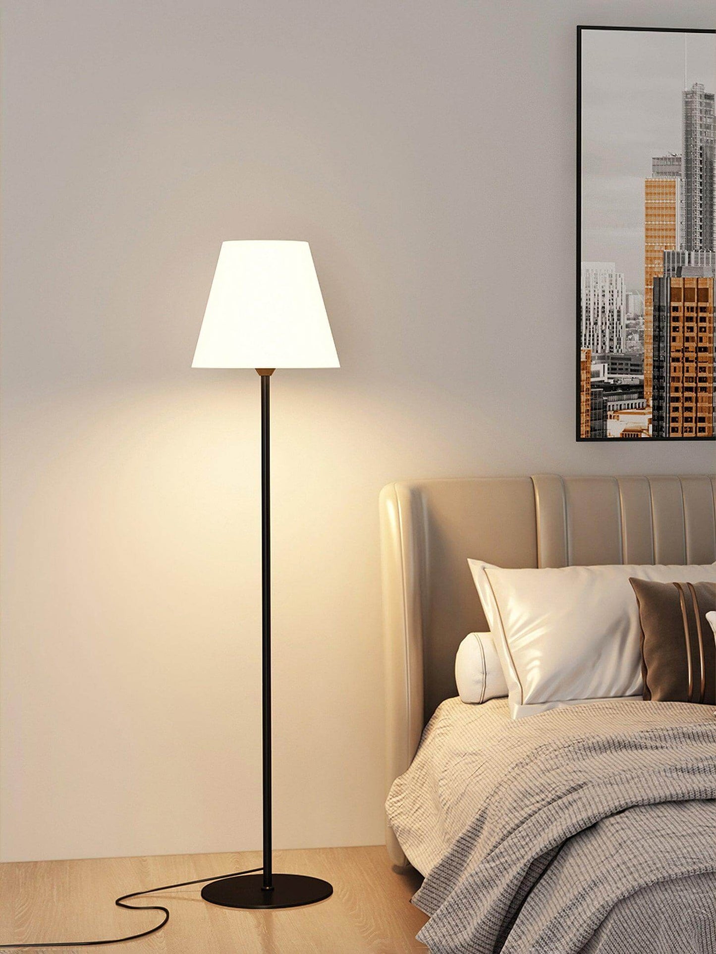 Modern Ward Floor Lamp - Metal & Acrylic - Black & White Options