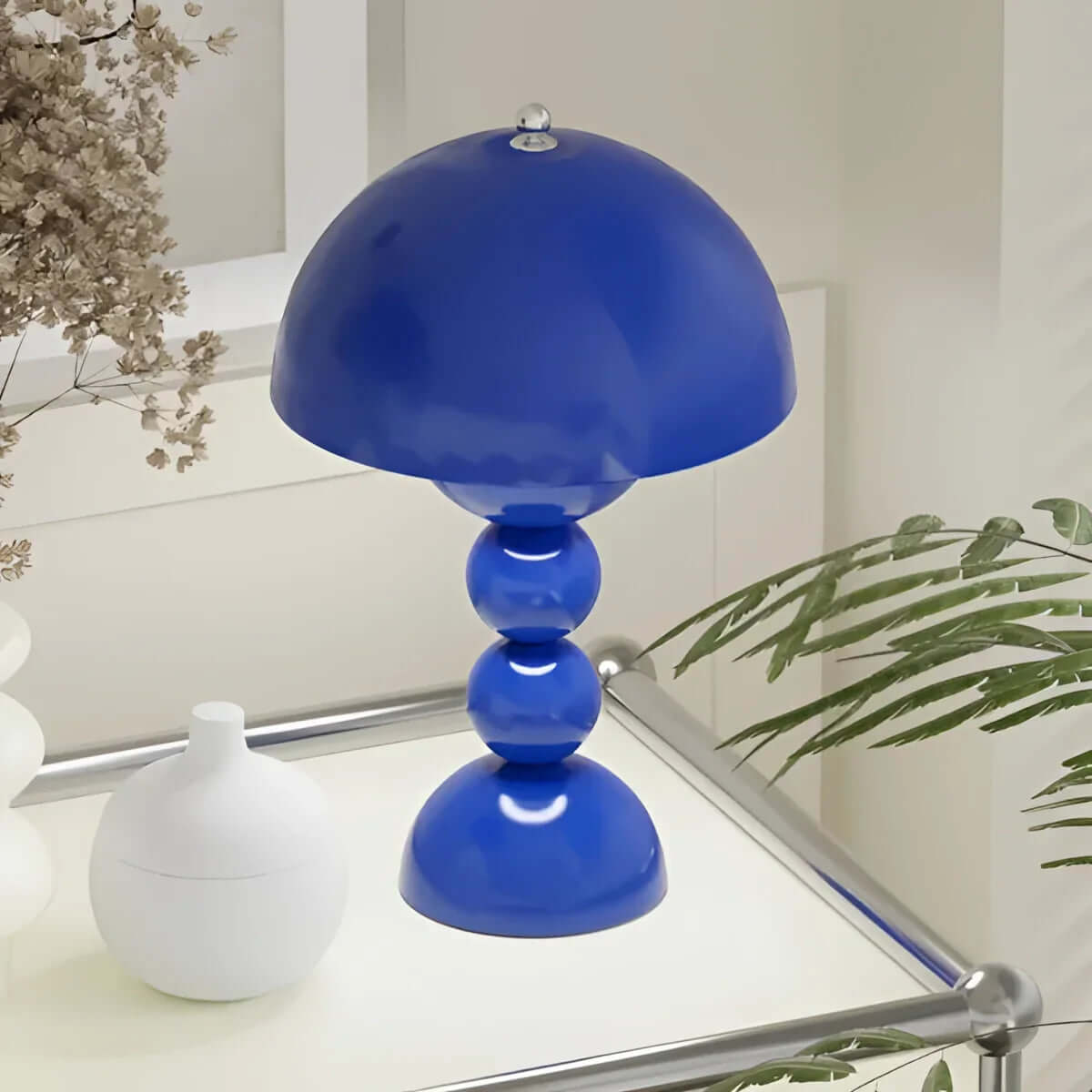 Vintage Mid-Century Modern Mushroom Lamp - Retro Acrylic Dome Light for Table & Desk