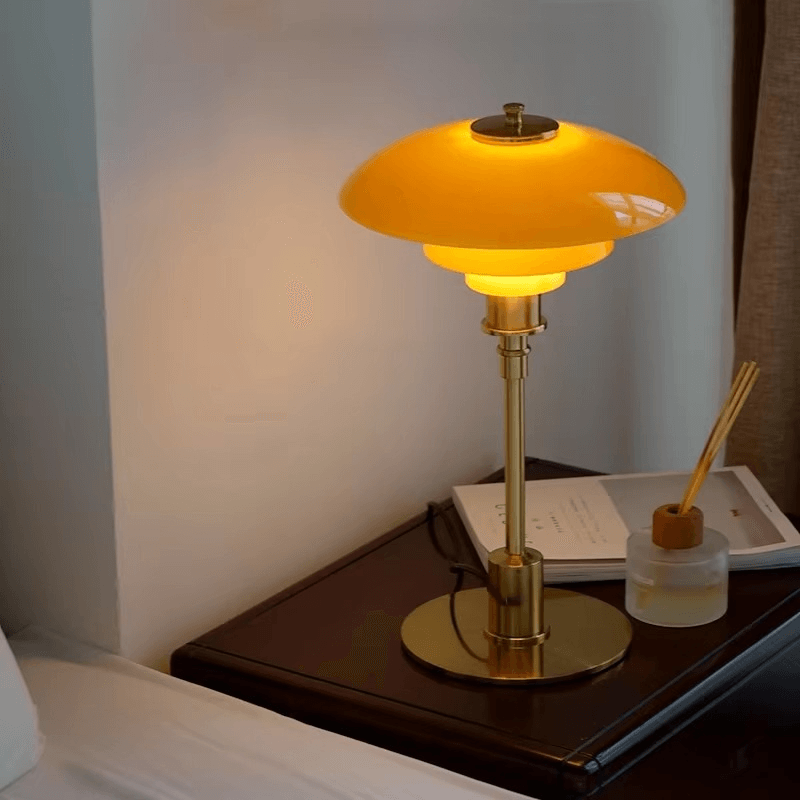 Modern Danish Designer Table Lamp with LED Light - Dimmable - 11" x 18.5"