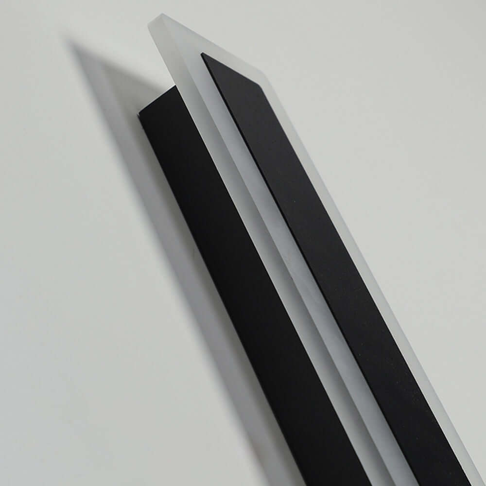 IP65 Modern Minimalist LED Outdoor Wall Light, Black Acrylic, Weatherproof
