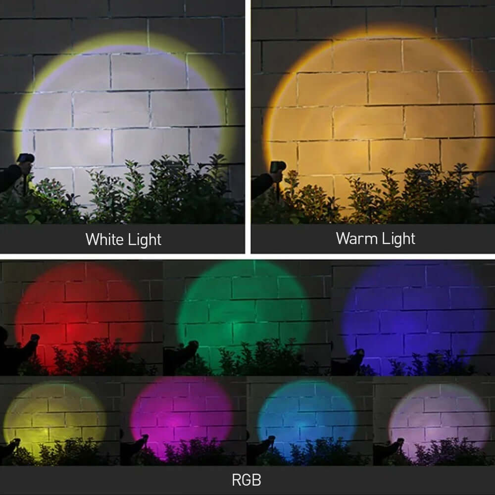 Solar Powered Modern Black Outdoor Floor Light - 30.5CM