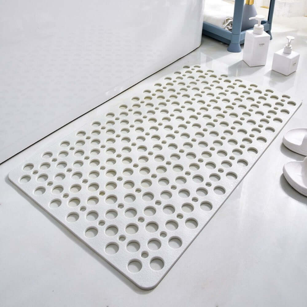 Luxury Anti-Slip Shower Mat, Mold-Resistant Bath Mat with Strong Suction Cups, Quick-Drainage, 70x38cm