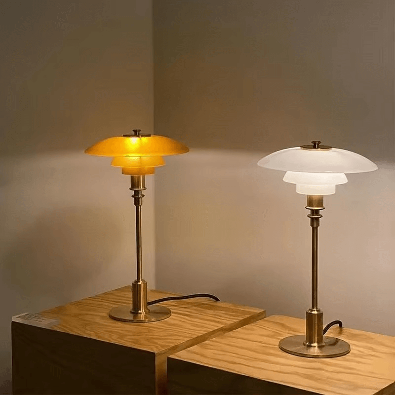 Modern Danish Designer Table Lamp with LED Light - Dimmable - 11" x 18.5"