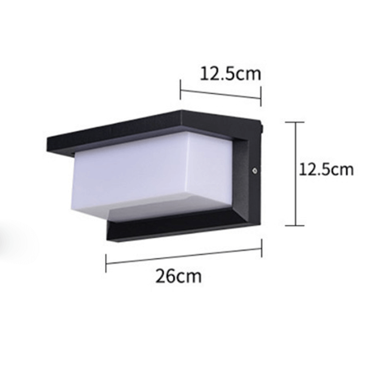 Modern Black & White Outdoor Wall Lamp - LED, Weatherproof, Stylish Garden Light
