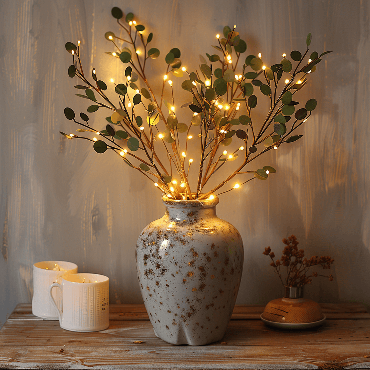 Luminous LED Olive Branch - 28" Battery Operated Fairy Light Branch Decor