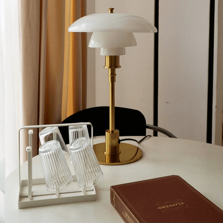 Modern Danish Designer Table Lamp with LED Light - Dimmable - 11" x 18.5"