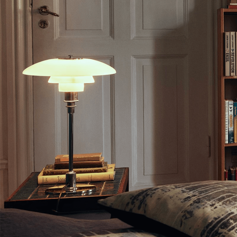 Modern Danish Designer Table Lamp with LED Light - Dimmable - 11" x 18.5"