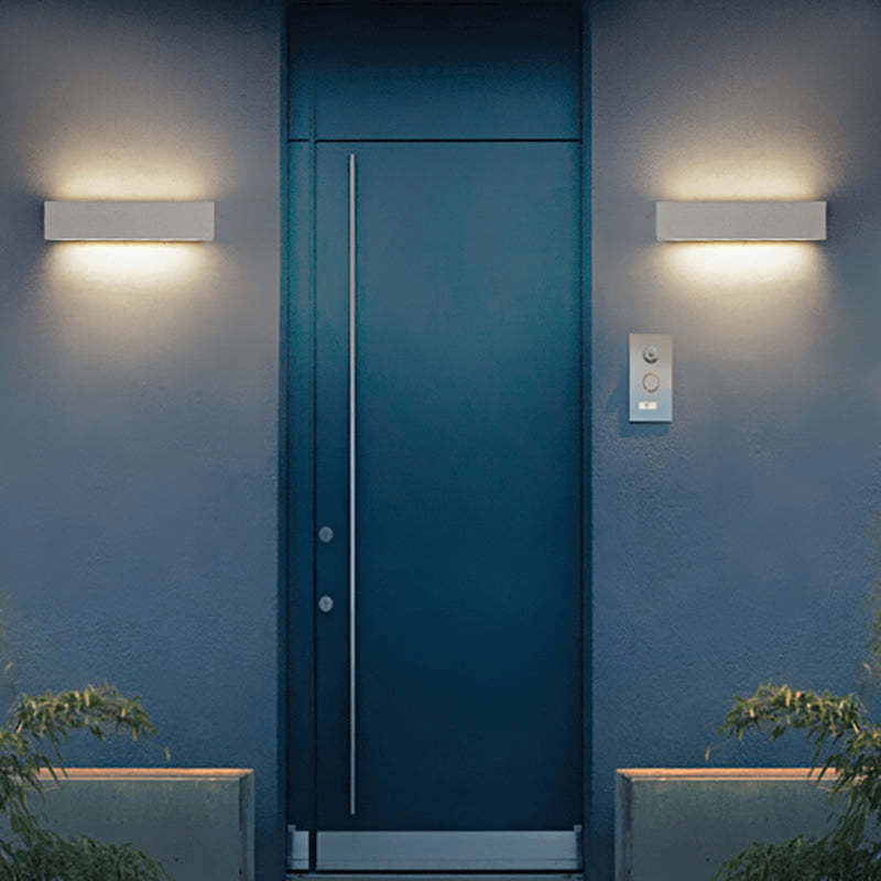 Modern Outdoor LED Wall Lamp - IP65 Waterproof, 9.4/15 Inch, Warm White Light, for Patio, Garden, Balcony