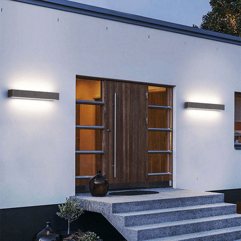 Modern Outdoor LED Wall Lamp - IP65 Waterproof, 9.4/15 Inch, Warm White Light, for Patio, Garden, Balcony