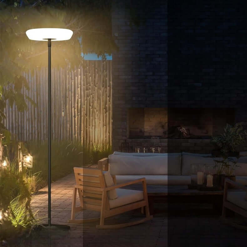 Signature Outdoor Solar Lamp - Metal & Acrylic - IP65 - Dia 12" x H 68"