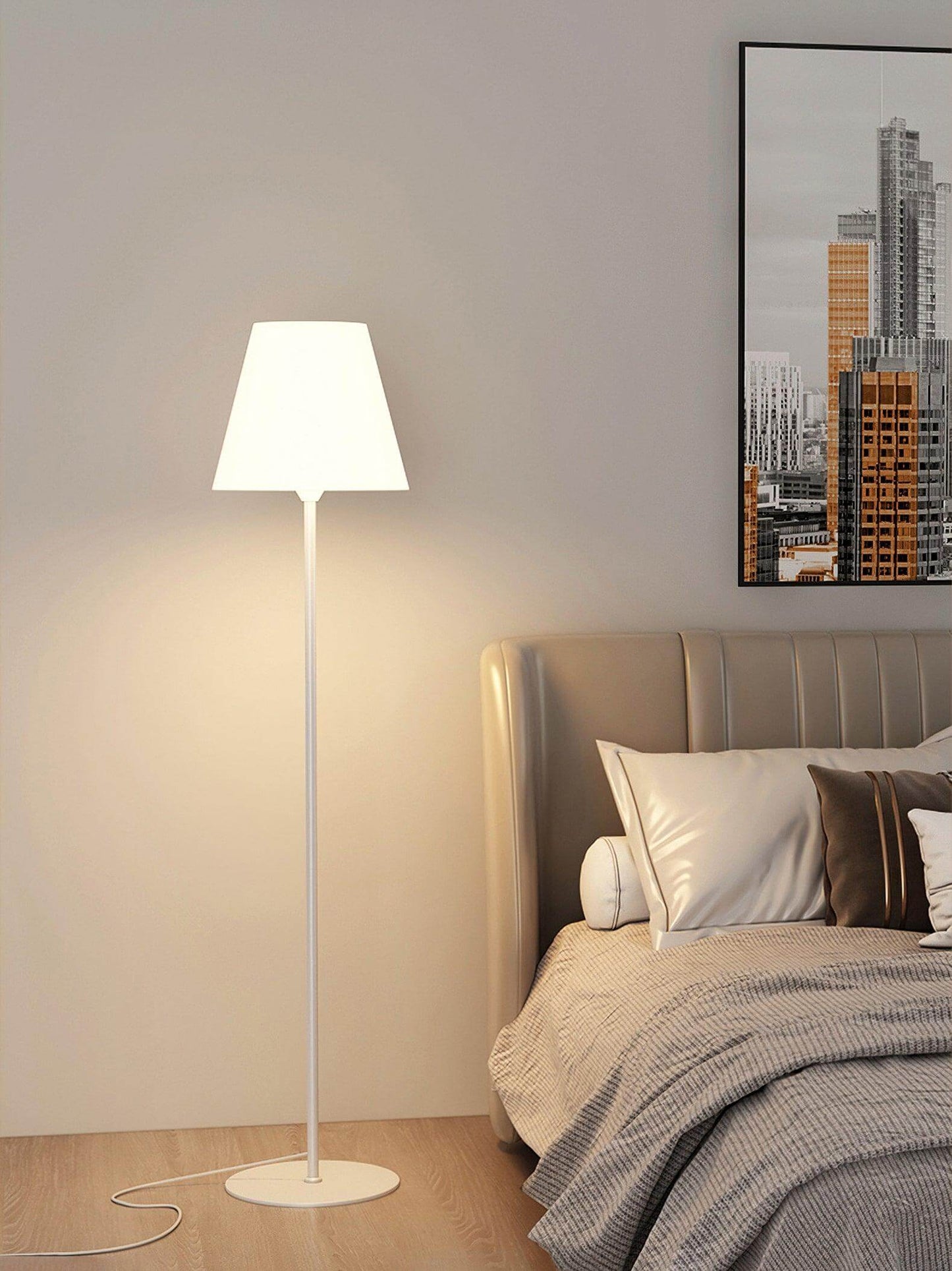 Modern Ward Floor Lamp - Metal & Acrylic - Black & White Options