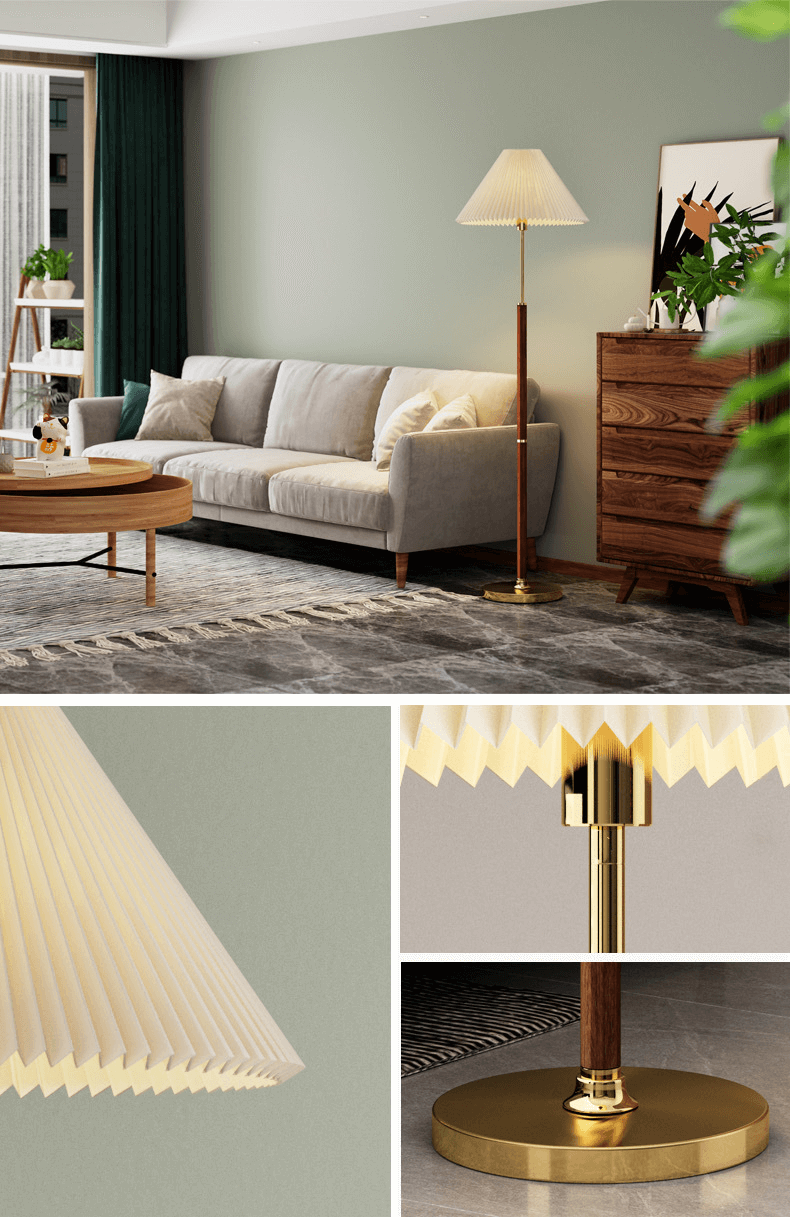 Modern Rice Paper Floor Lamp - Elegant Minimalist Lighting for Living Room & Bedroom