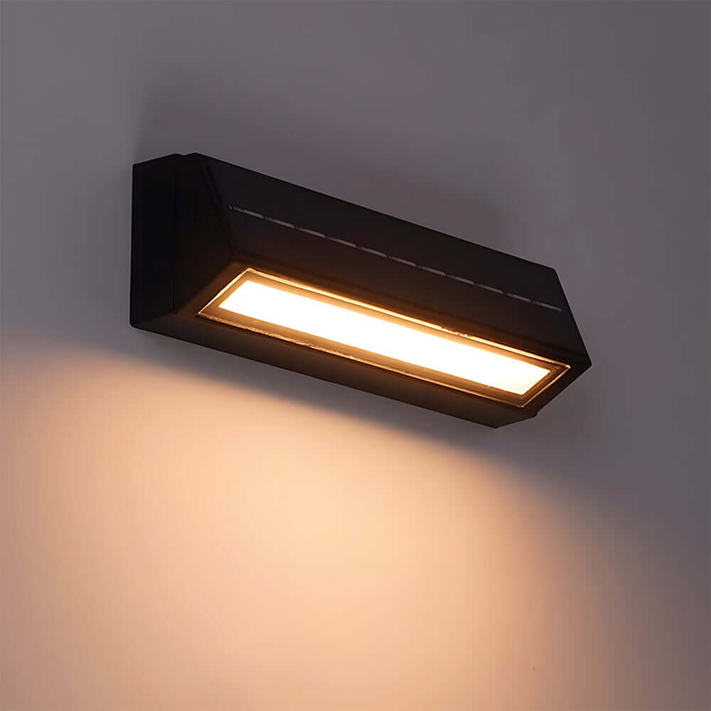 Modern Acrylic Outdoor Solar Wall Light IP65 - Weatherproof Garden, Patio, Pathway Lighting