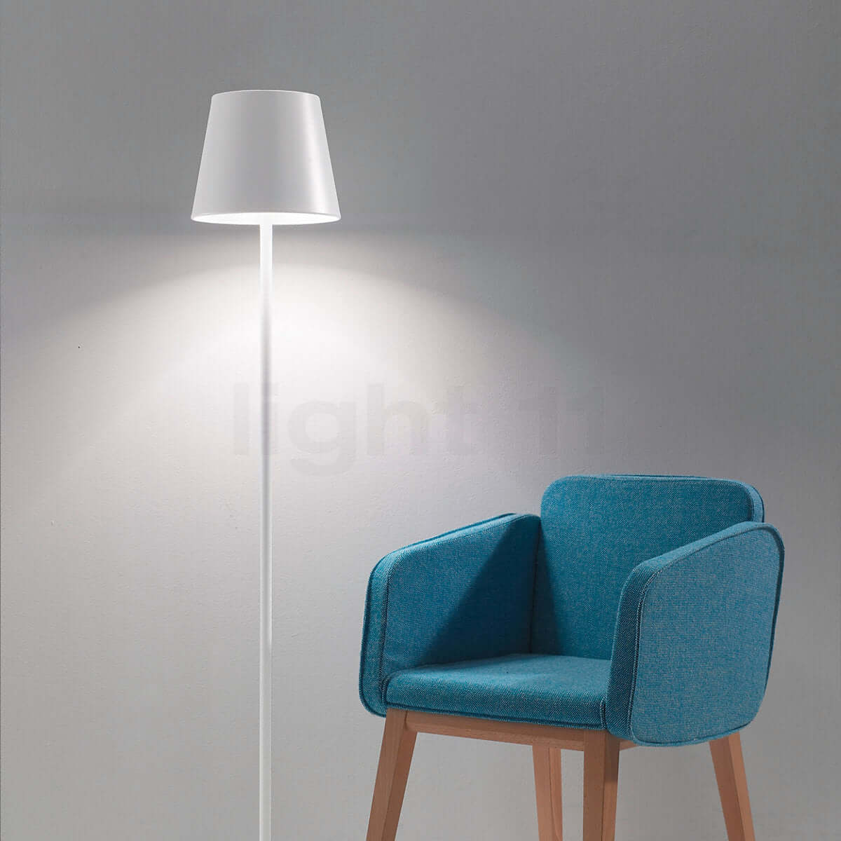 Rechargeable LED Floor Lamp - Modern Adjustable Aluminum & Acrylic Lamp - White/Black