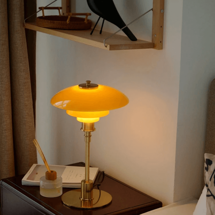 Modern Danish Designer Table Lamp with LED Light - Dimmable - 11" x 18.5"