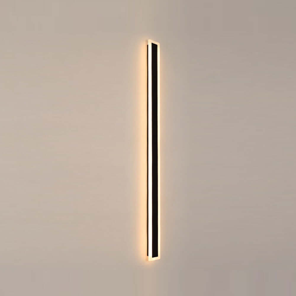 IP65 Modern Minimalist LED Outdoor Wall Light, Black Acrylic, Weatherproof