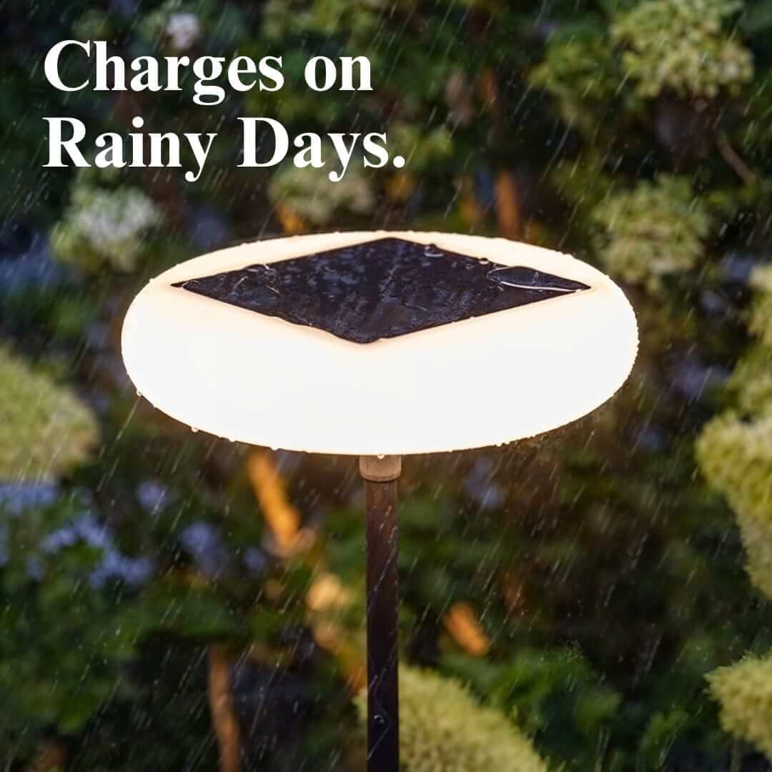 Signature Outdoor Solar Lamp - Metal & Acrylic - IP65 - Dia 12" x H 68"