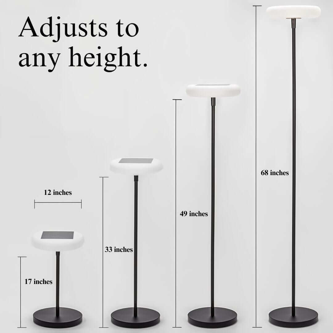Signature Outdoor Solar Lamp - Metal & Acrylic - IP65 - Dia 12" x H 68"