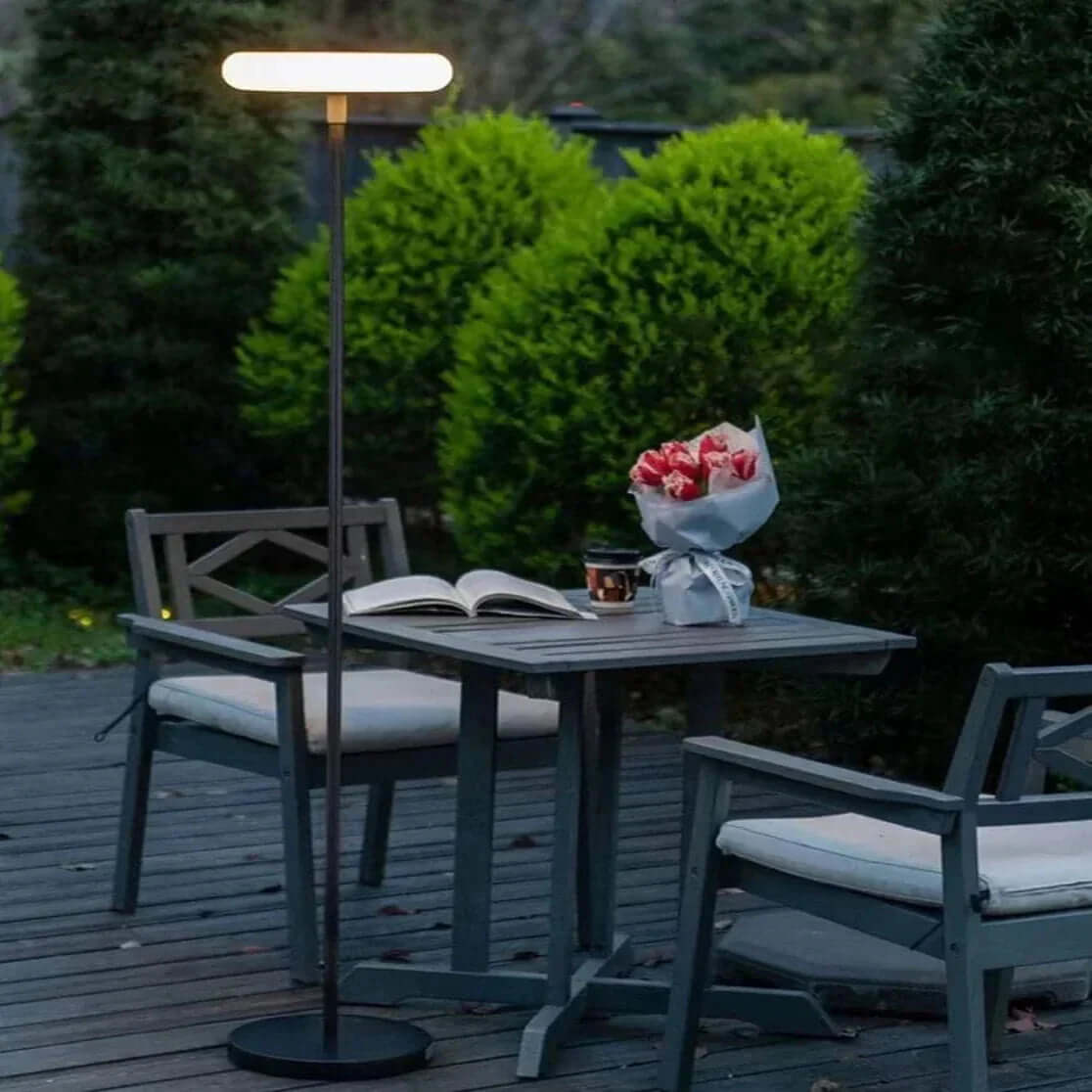 Signature Outdoor Solar Lamp - Metal & Acrylic - IP65 - Dia 12" x H 68"