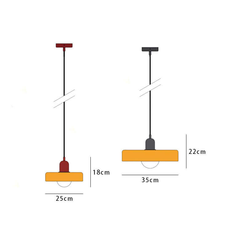 Bauhaus Style Stained Glass Pendant Light - 7.09in/8.66in/9.84in/13.77in - G9 Lamp Holder
