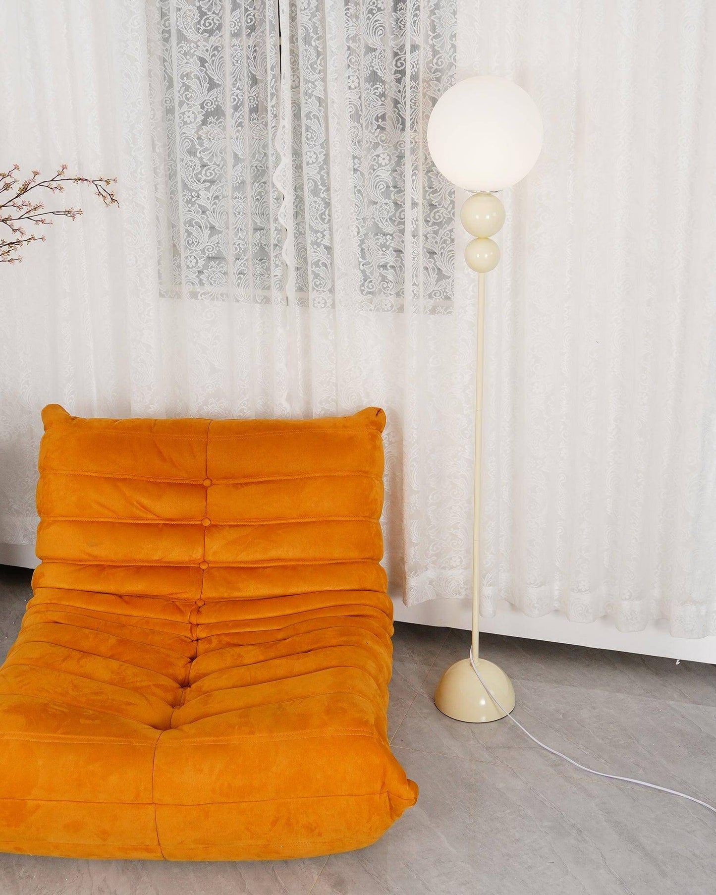 Modern Clavel Floor Lamp: Metal & Glass Design | E26/E27 Base | 5W LED