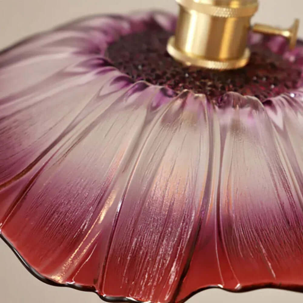 Retro Flower Glass Pendant Light for Dining Room, Vintage Hanging Lamp