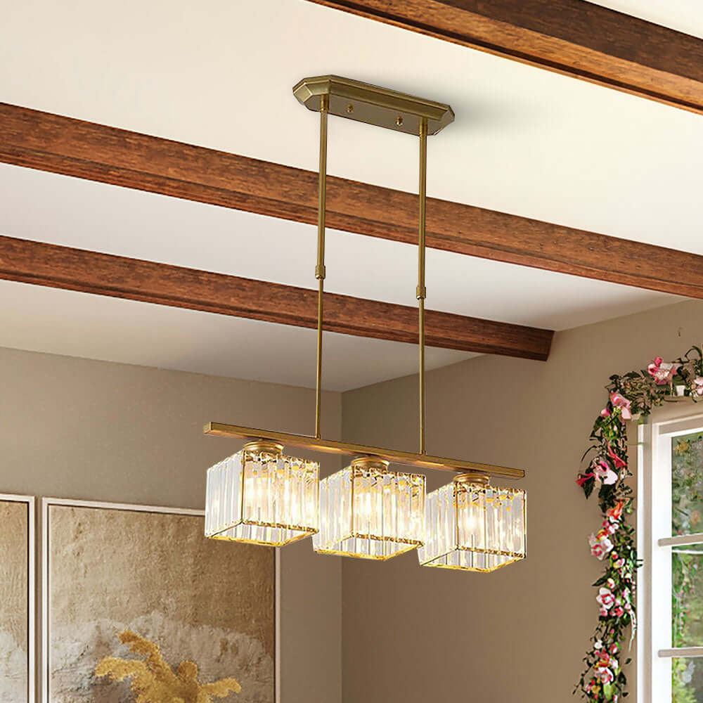 Nordic Multi-Head Designer Long Glass Island Lamp
